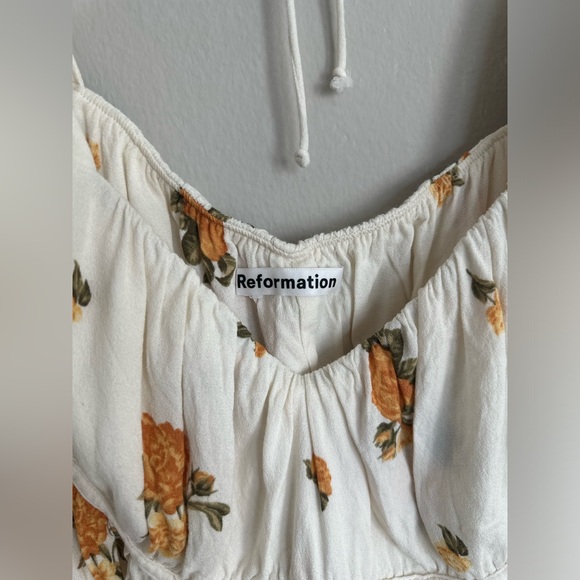 Reformation Plath Floral Top Blouse Puff Sleeve - Picture 4 of 5